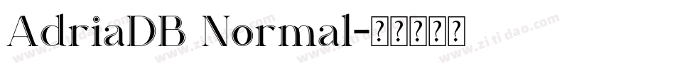 AdriaDB Normal字体转换